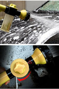New High Pressure Garden Hose Nozzle with Built - in Soap Dispenser – 8 Spray Patterns, Adjustable Foam Blaster 5240816 - with | Sold by Uncle Wiener's Wholesale