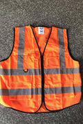 New High Visibility Safety Vest - Medium Size, Bright Orange, Reflective Workwear for Safety & Visibility 38401 - with | Sold by Uncle Wiener's Wholesale
