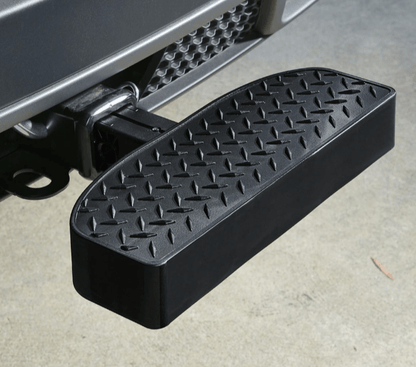 Hitch Mount Bumper Step – Angled View (HBF58259)
Textured Non-Slip Nylon Step for 2” Receiver
Rear Impact Guard Hitch Step – Side Profile
Installed View of Hitch-Mounted Step for Truck