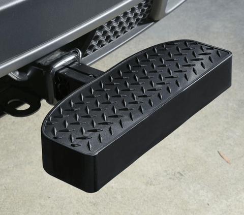 Hitch Mount Bumper Step – Angled View (HBF58259)
Textured Non-Slip Nylon Step for 2” Receiver
Rear Impact Guard Hitch Step – Side Profile
Installed View of Hitch-Mounted Step for Truck