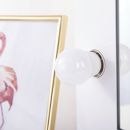 New Hollywood Vanity Makeup Mirror with Lights – Wall - Mounted Tabletop Mirror for Dressing Room or Bedroom DC1175 - with 23.6″ X 15.7″ Makeup Mirror | Sold by Uncle Wiener's Wholesale