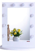 New Hollywood Vanity Makeup Mirror with Lights – Wall - Mounted Tabletop Mirror for Dressing Room or Bedroom DC1175 - with 23.6″ X 15.7″ Makeup Mirror | Sold by Uncle Wiener's Wholesale