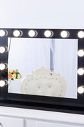 New Hollywood Vanity Makeup Mirror with Lights – Wall - Mounted Tabletop Mirror for Dressing Room or Bedroom DC1175 - with 23.6″ X 15.7″ Makeup Mirror | Sold by Uncle Wiener's Wholesale