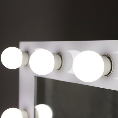 New Hollywood Vanity Makeup Mirror with Lights – Wall - Mounted Tabletop Mirror for Dressing Room or Bedroom DC1175 - with 23.6″ X 15.7″ Makeup Mirror | Sold by Uncle Wiener's Wholesale