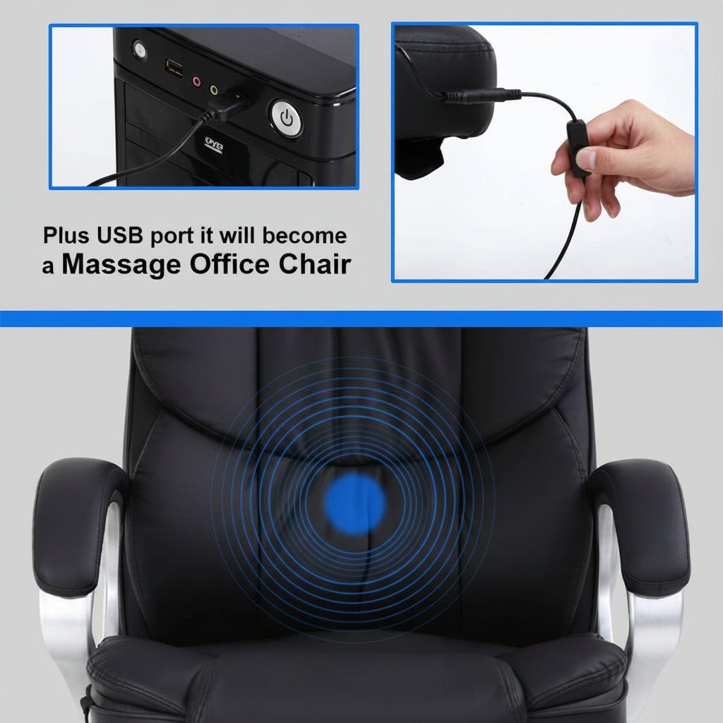 NEW HOME AND OFFICE MASSAGE GAMING COMPUTER LEATHER CHAIR - with 512428 OFFICE CHAIR | Sold by Uncle Wiener's Wholesale