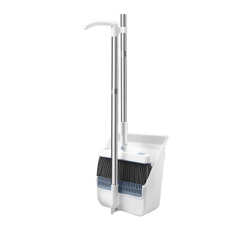“Sweeper broom and dustpan set with upright stand – white and black”

“Compact broom set with stainless steel handle for home and office”

“Ergonomic dustpan with long handle broom for convenient storage”