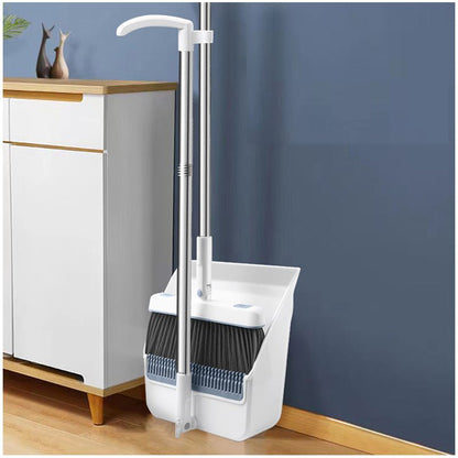“Sweeper broom and dustpan set with upright stand – white and black”

“Compact broom set with stainless steel handle for home and office”

“Ergonomic dustpan with long handle broom for convenient storage”