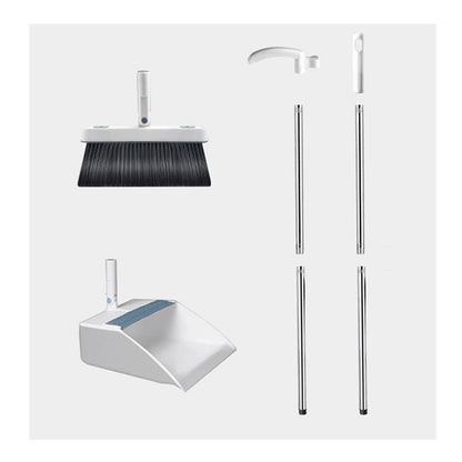 “Sweeper broom and dustpan set with upright stand – white and black”

“Compact broom set with stainless steel handle for home and office”

“Ergonomic dustpan with long handle broom for convenient storage”
