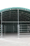 large horse and animal fabric livestock shelter with green canopy

40x40x16 ft livestock shelter with steel frame for farm use

durable green canopy shelter for animals and hay storage

portable barn for cattle and horses with weatherproof cover

livestock storage structure for farm equipment and feed

