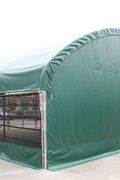 large horse and animal fabric livestock shelter with green canopy

40x40x16 ft livestock shelter with steel frame for farm use

durable green canopy shelter for animals and hay storage

portable barn for cattle and horses with weatherproof cover

livestock storage structure for farm equipment and feed

