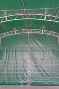 large horse and animal fabric livestock shelter with green canopy

40x40x16 ft livestock shelter with steel frame for farm use

durable green canopy shelter for animals and hay storage

portable barn for cattle and horses with weatherproof cover

livestock storage structure for farm equipment and feed

