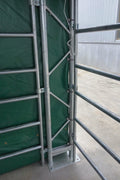 large horse and animal fabric livestock shelter with green canopy

40x40x16 ft livestock shelter with steel frame for farm use

durable green canopy shelter for animals and hay storage

portable barn for cattle and horses with weatherproof cover

livestock storage structure for farm equipment and feed

