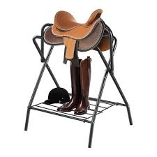 New Horse Saddle Stand Rack – Portable Metal Saddle Holder for Tack Room or Stable 125252 - with | Sold by Uncle Wiener's Wholesale