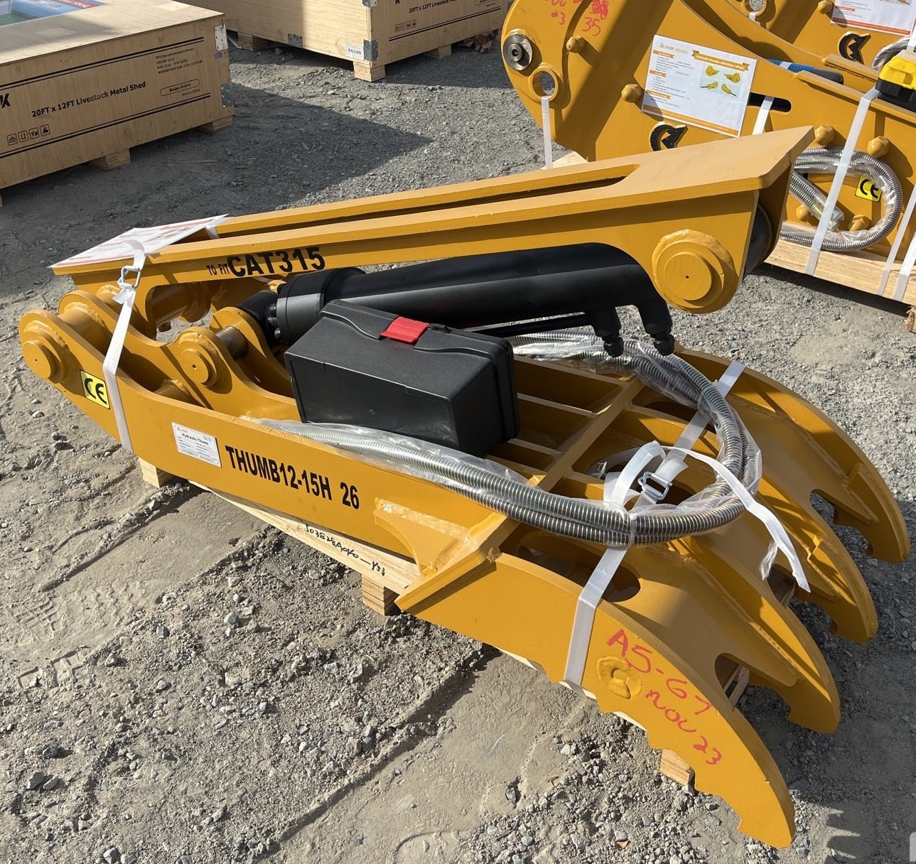 HYDRAULIC EXCAVATOR THUMB GRAPPLE - Excavator Attchment with 10 - 15 Ton | Sold by Uncle Wiener's Wholesale