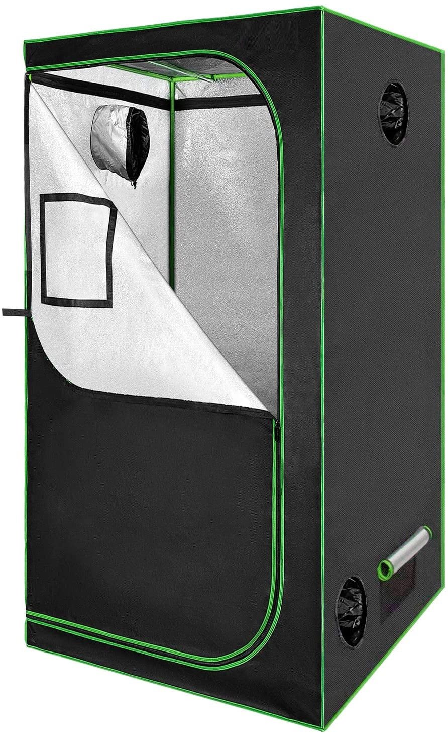 New Hydroponic Indoor Grow Tent with Floor Tray – Complete Hydroponics Growing System - with 36″X20″X63″ (90X50X160CM) | Sold by Uncle Wiener's Wholesale