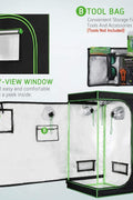 New Hydroponic Indoor Grow Tent with Floor Tray – Complete Hydroponics Growing System - with 36″X20″X63″ (90X50X160CM) | Sold by Uncle Wiener's Wholesale
