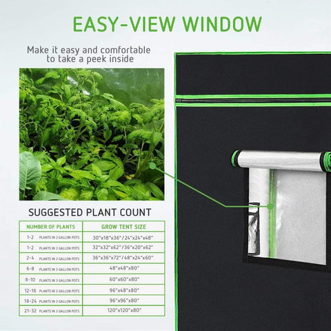 New Hydroponic Indoor Grow Tent with Floor Tray – Complete Hydroponics Growing System - with 36″X20″X63″ (90X50X160CM) | Sold by Uncle Wiener's Wholesale