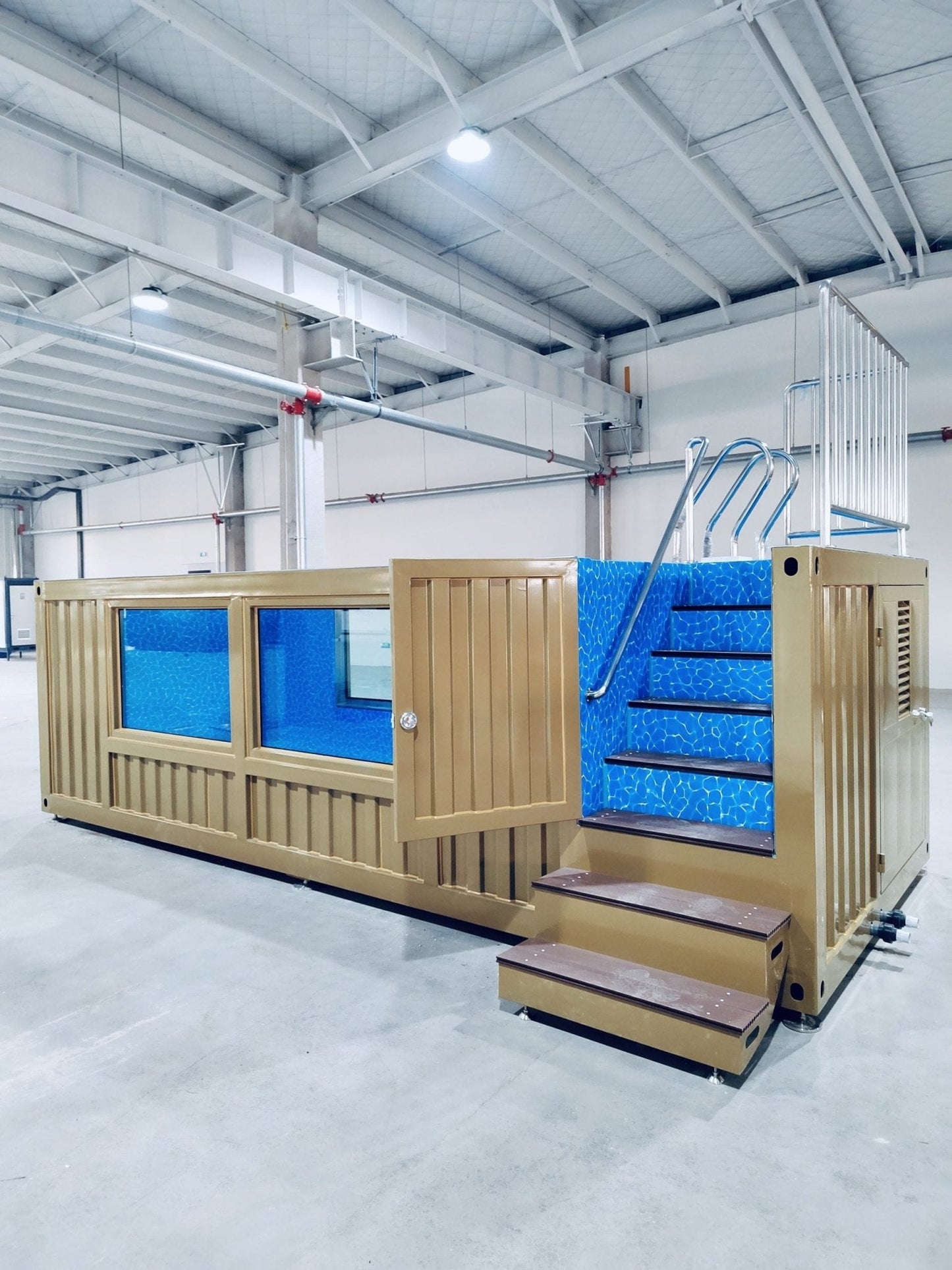 “Modern 20ft sea container pool in backyard with filtration system”

“Indoor 40ft shipping container swimming pool with viewing glass”

“Above-ground modular pool built from repurposed shipping container”