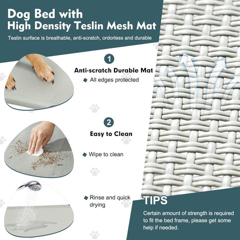 New Indoor/Outdoor Portable Elevated Dog Bed with Removable Canopy – Pet Cot for Shade & Comfort 2040822 - with | Sold by Uncle Wiener's Wholesale