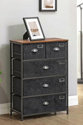 New Industrial Fabric Dresser with Drawers – Durable Storage Organizer for Bedroom, Closet, or Office ULVT45H - with | Sold by Uncle Wiener's Wholesale