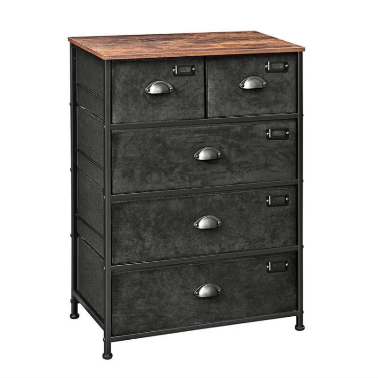 New Industrial Fabric Dresser with Drawers – Durable Storage Organizer for Bedroom, Closet, or Office ULVT45H - with | Sold by Uncle Wiener's Wholesale
