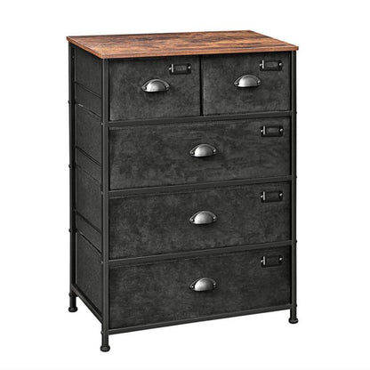 New Industrial Fabric Dresser with Drawers – Durable Storage Organizer for Bedroom, Closet, or Office ULVT45H - with | Sold by Uncle Wiener's Wholesale