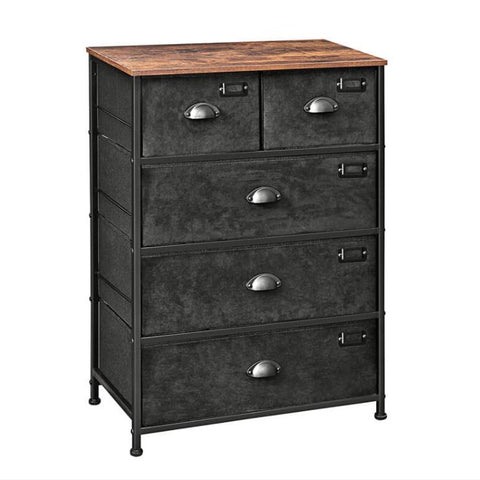 New Industrial Fabric Dresser with Drawers – Durable Storage Organizer for Bedroom, Closet, or Office ULVT45H - with | Sold by Uncle Wiener's Wholesale