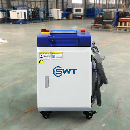 2000W industrial fiber laser rust remover – surface cleaning machine with compact frame and cooling system