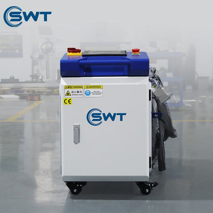 2000W industrial fiber laser rust remover – surface cleaning machine with compact frame and cooling system