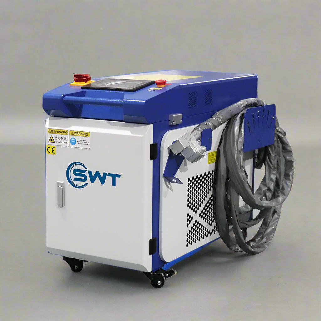 2000W industrial fiber laser rust remover – surface cleaning machine with compact frame and cooling system