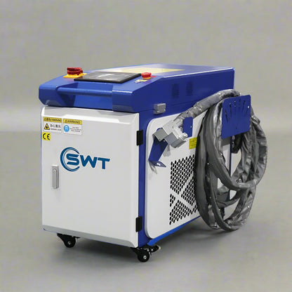 2000W industrial fiber laser rust remover – surface cleaning machine with compact frame and cooling system