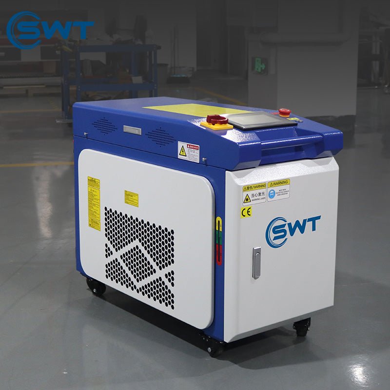 2000W industrial fiber laser rust remover – surface cleaning machine with compact frame and cooling system