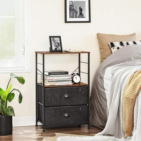 New Industrial Nightstand – Modern Bedside Table with Storage for Bedroom or Living Room LVT03H - with | Sold by Uncle Wiener's Wholesale