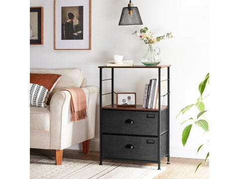 New Industrial Nightstand – Modern Bedside Table with Storage for Bedroom or Living Room LVT03H - with | Sold by Uncle Wiener's Wholesale