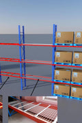 industrial pallet racking with boxes
steel warehouse shelving 8ft to 20ft
heavy-duty pallet racking system
expansion bay pallet rack
wire mesh panels for pallet racking