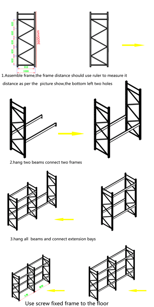 8ft Racking Heavy-Duty Industrial Pallet Racking – 8ft to 20ft Adjustable Steel ...
