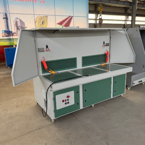 New Industrial Sanding Dust Collection Grinding Table – 2M Workbench with Pulse Jet Filter & LED Lights DM2000X - with | Sold by Uncle Wiener's Wholesale