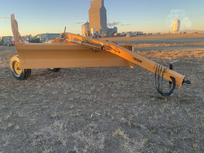 Industries America pull-type 12 FT grader scraper on gravel field
Heavy-duty 14 FT grader scraper with hydraulic control arms
16 FT grader scraper leveling rural construction site
Side view of orange pull-type grader scraper for tractors
Durable steel blade grader scraper with triple reinforced frame