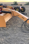 Industries America pull-type 12 FT grader scraper on gravel field
Heavy-duty 14 FT grader scraper with hydraulic control arms
16 FT grader scraper leveling rural construction site
Side view of orange pull-type grader scraper for tractors
Durable steel blade grader scraper with triple reinforced frame