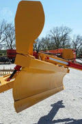 Industries America pull-type 12 FT grader scraper on gravel field
Heavy-duty 14 FT grader scraper with hydraulic control arms
16 FT grader scraper leveling rural construction site
Side view of orange pull-type grader scraper for tractors
Durable steel blade grader scraper with triple reinforced frame