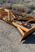 12 FT Box Scraper Float in Field – Side View
14 FT Industries America Box Scraper – Angled Front
Tractor Scraper Float with Gauge Roller Kit
Heavy-Duty Box Scraper for Land Grading
Orange Field Float Scraper – Rear Blade Design