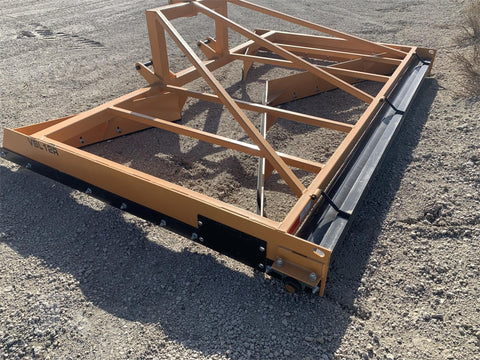 12 FT Box Scraper Float in Field – Side View
14 FT Industries America Box Scraper – Angled Front
Tractor Scraper Float with Gauge Roller Kit
Heavy-Duty Box Scraper for Land Grading
Orange Field Float Scraper – Rear Blade Design