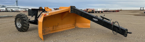 Industries America 16 FT Hydraulic Pull Scraper – Side View on Tractor

Heavy-Duty Orange Scraper with Flotation Tires – Field Ready

16 Foot U-Blade Hydraulic Scraper for Earthmoving Projects

Tractor Attachment Scraper with Tilt Function – Rear Angle View