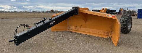 Industries America 16 FT Hydraulic Pull Scraper – Side View on Tractor

Heavy-Duty Orange Scraper with Flotation Tires – Field Ready

16 Foot U-Blade Hydraulic Scraper for Earthmoving Projects

Tractor Attachment Scraper with Tilt Function – Rear Angle View