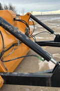 Industries America 16 FT Hydraulic Pull Scraper – Side View on Tractor

Heavy-Duty Orange Scraper with Flotation Tires – Field Ready

16 Foot U-Blade Hydraulic Scraper for Earthmoving Projects

Tractor Attachment Scraper with Tilt Function – Rear Angle View