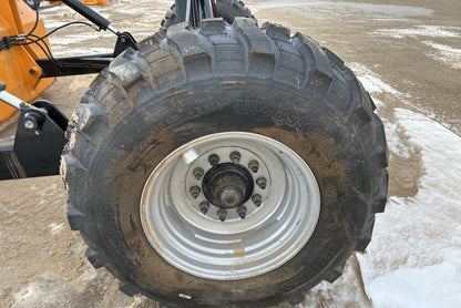 Industries America 16 FT Hydraulic Pull Scraper – Side View on Tractor

Heavy-Duty Orange Scraper with Flotation Tires – Field Ready

16 Foot U-Blade Hydraulic Scraper for Earthmoving Projects

Tractor Attachment Scraper with Tilt Function – Rear Angle View