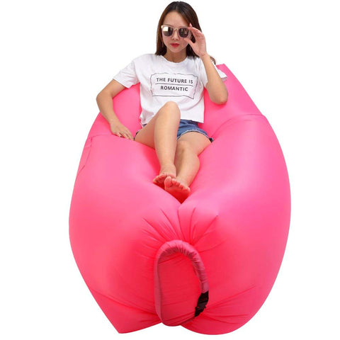 New Inflatable Lounger Air Sofa Bed & Floating Beach Bed – Portable & Durable | SKU: S3106 - with | Sold by Uncle Wiener's Wholesale