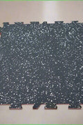 New Interlocking Thick Rubber Gym Floor Tiles | Heavy - Duty Fitness & Workout Flooring - with (8) White Speck 25mm (21.52 sq) 812823 | Sold by Uncle Wiener's Wholesale