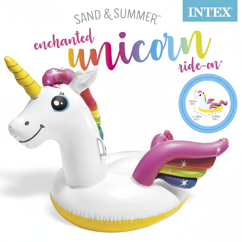 Intex unicorn ride-on pool float for kids
Giant duck inflatable ride-on for pool
Intex whale pool toy with handles
Animal ride-on inflatables for summer
Durable Intex vinyl pool floats for children