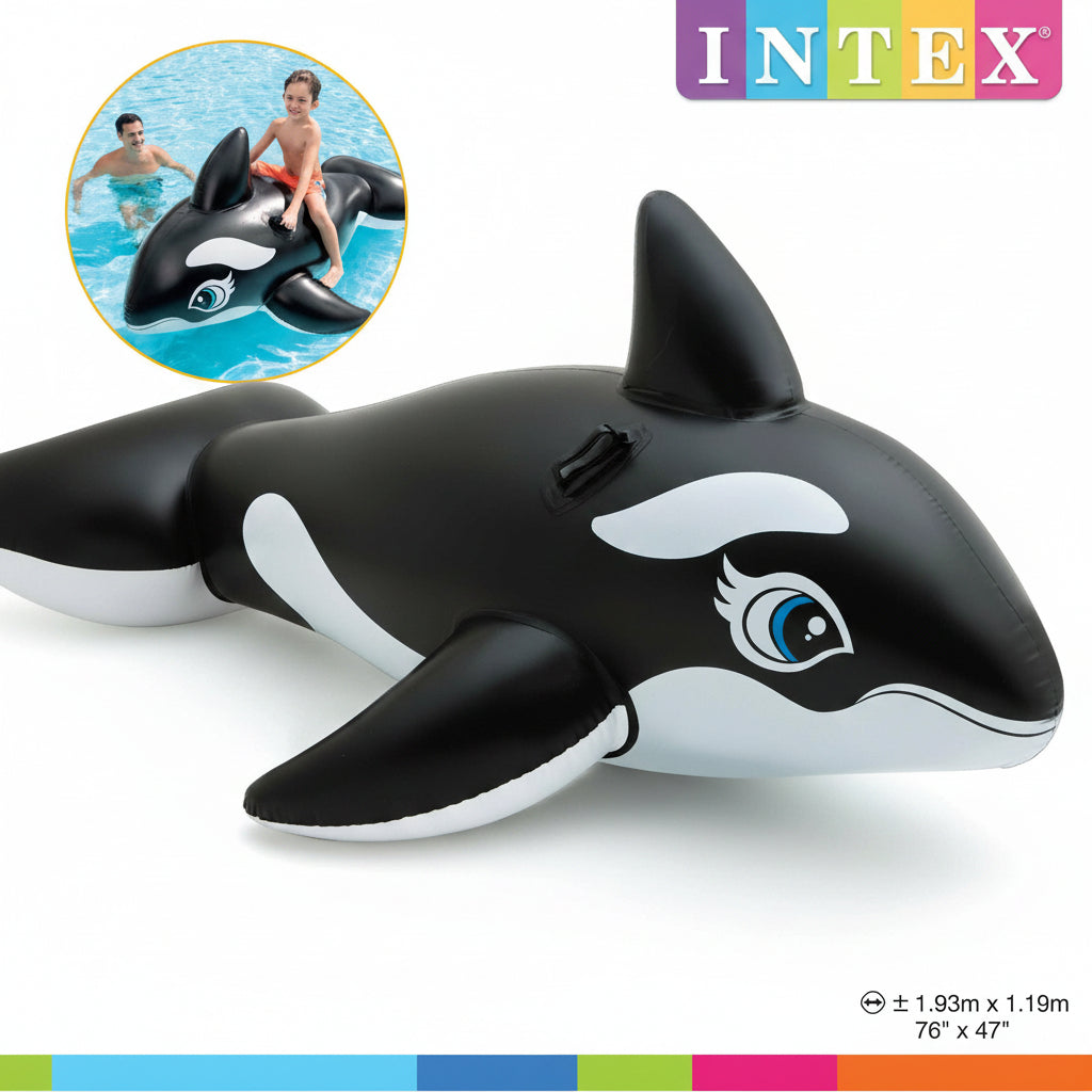 Intex unicorn ride-on pool float for kids
Giant duck inflatable ride-on for pool
Intex whale pool toy with handles
Animal ride-on inflatables for summer
Durable Intex vinyl pool floats for children